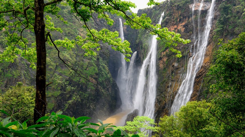 Shimoga To Watch the breathtaking waterfalls best places to visit in karnataka in winter in November